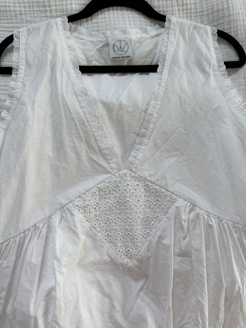 NWOT Laneway The Label Ivory Maxi Cotton Gown - Picture 5 of 5